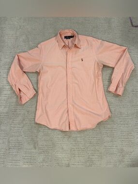 Ralph Lauren Light Peach Button-Down Oxford Shirt